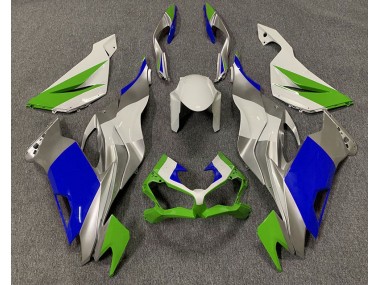 19-23 Glänzend Grün Blau & Silber ZX6R Motorrad Verkleidung
