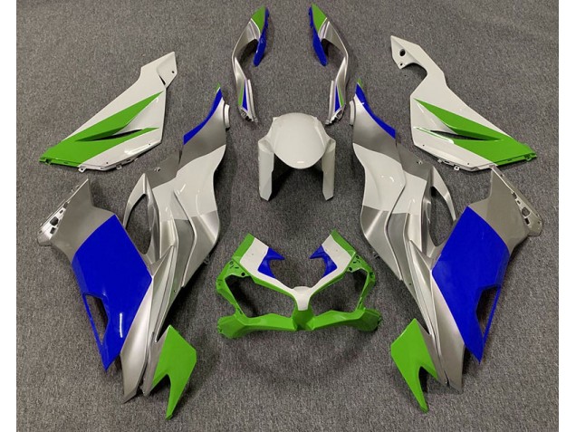 19-23 Glänzend Grün Blau & Silber ZX6R Motorrad Verkleidung 19-23 Glänzend Grün Blau & Silber ZX6R Motorrad Verkleidung