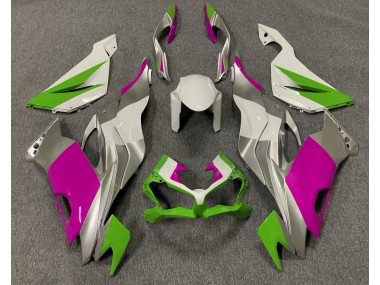 19-23 Glänzend Grün Pink & Silber ZX6R Motorrad Verkleidung