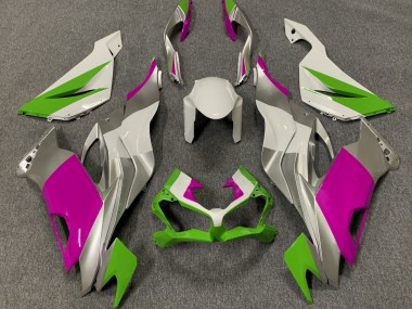 19-23 Glänzend Grün Pink & Silber ZX6R Motorrad Verkleidung