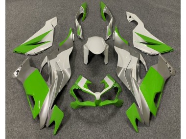 19-23 Glänzend Grün Weiß & Silber ZX6R Motorrad Verkleidung