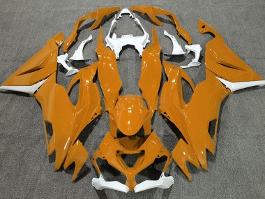 19-23 Orange Glänzend & Weiß ZX6R Motorrad Verkleidung