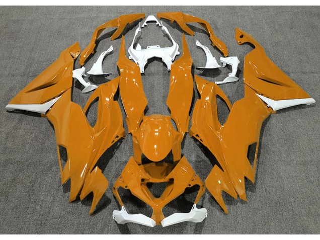 19-23 Orange Glänzend & Weiß ZX6R Motorrad Verkleidung