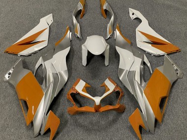 19-23 Orangeweiß & Silber ZX6R Motorrad Verkleidung