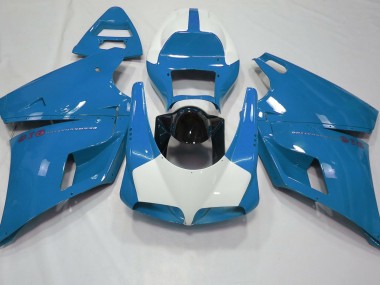 93-05 Hellblau & Glänzend Weiß Ducati 996 748 916 998 Motorrad Verkleidung