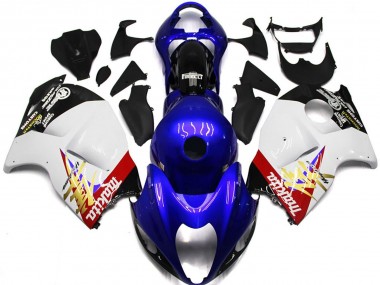 97-07 Blau & Weiß Custom Logo GSXR 1300 Motorrad Verkleidung