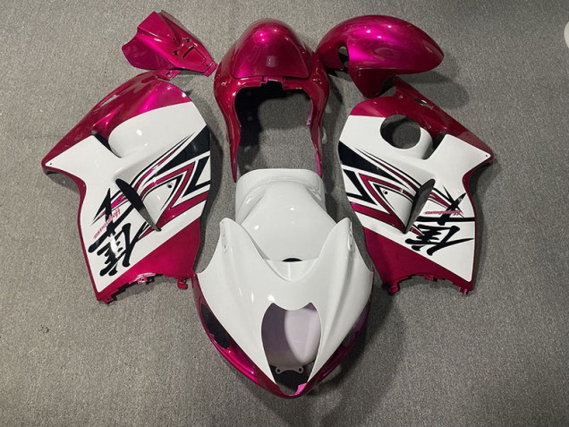 97-07 Glänzend Weiß & Pink GSXR 1300 Motorrad Verkleidung