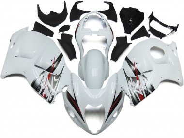 97-07 Glänzend Weiß & Silber Stil GSXR 1300 Motorrad Verkleidung