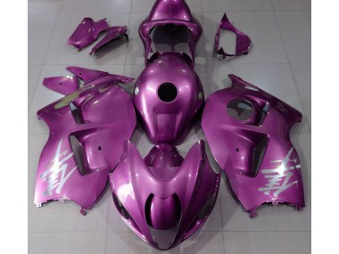 97-07 Glanzrosa & Silbernes Logo GSXR 1300 Motorrad Verkleidung