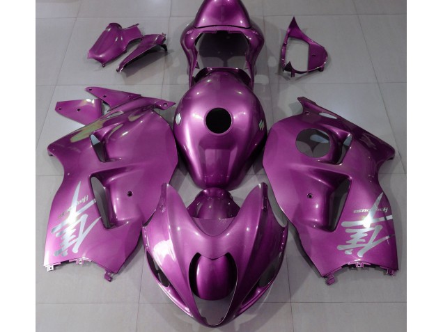 97-07 Glanzrosa & Silbernes Logo GSXR 1300 Motorrad Verkleidung