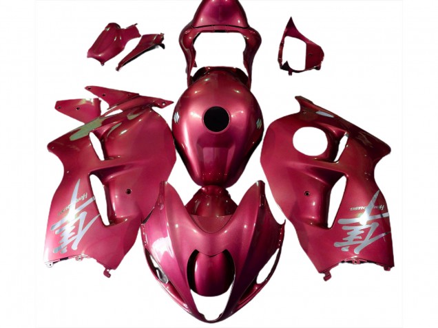 97-07 Rot Glänzend & Silbernes Logo GSXR 1300 Motorrad Verkleidung