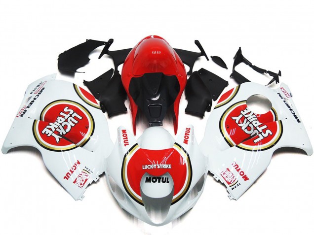 97-07 Rot Lucky Strike Stil GSXR 1300 Motorrad Verkleidung 97-07 Rot Lucky Strike Stil GSXR 1300 Motorrad Verkleidung