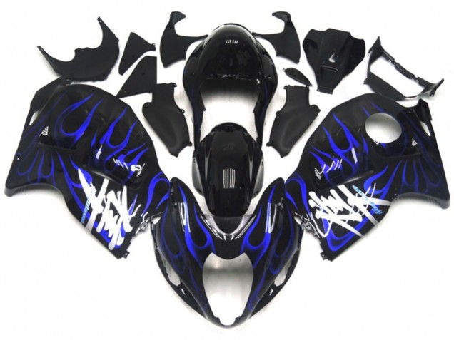 97-07 Schwarz Mit Tiefes Blau Flamme GSXR 1300 Motorrad Verkleidung