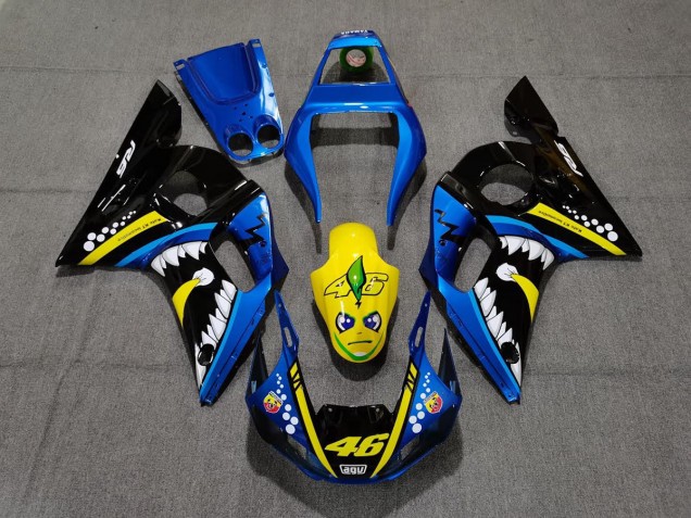 98-02 Blauer & Gelber Hai R6 Motorrad Verkleidung 98-02 Blauer & Gelber Hai R6 Motorrad Verkleidung
