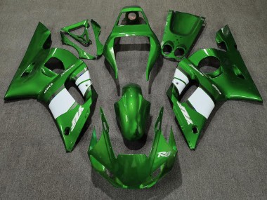 98-02 Dunkelgrün & Weiß R6 Motorrad Verkleidung