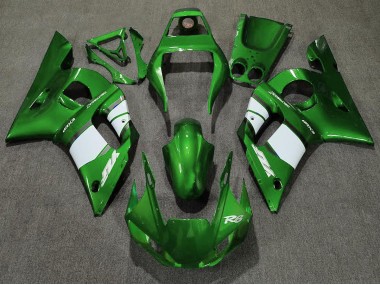 98-02 Dunkelgrün & Weiß R6 Motorrad Verkleidung