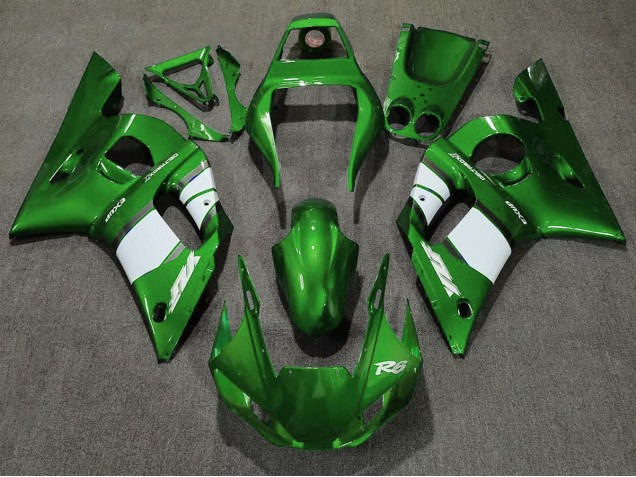 98-02 Dunkelgrün & Weiß R6 Motorrad Verkleidung 98-02 Dunkelgrün & Weiß R6 Motorrad Verkleidung