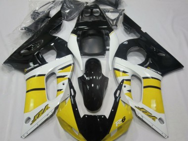 98-02 Glänzendes Gelb & Schwarz R6 Motorrad Verkleidung
