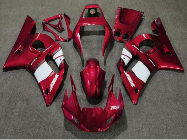98-02 Tiefrot & Weiß R6 Motorrad Verkleidung