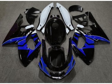 98-07 Glänzendes Schwarzblau & Weiß YZF600 Motorrad Verkleidung