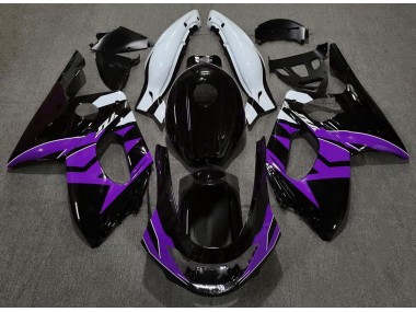 98-07 Schwarz Glanz Lila & Weiß YZF600 Motorrad Verkleidung