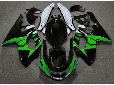 98-07 Schwarz-Grün Glänzend & Glänzend Weiß YZF600 Motorrad Verkleidung
