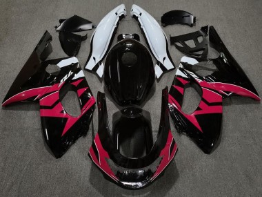 98-07 Schwarz Rot Glänzend & Weiß YZF600 Motorrad Verkleidung