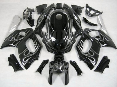 98-07 Schwarz & Silber Flamme YZF600 Motorrad Verkleidung