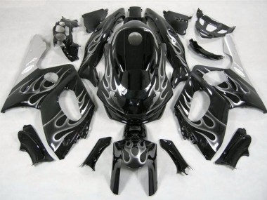98-07 Schwarz & Silber Flamme YZF600 Motorrad Verkleidung