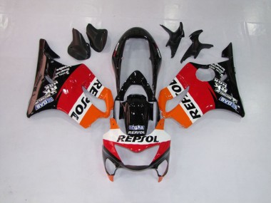 99-00 Repsol Rot Orange & Schwarz CBR600 F4 Motorrad Verkleidung