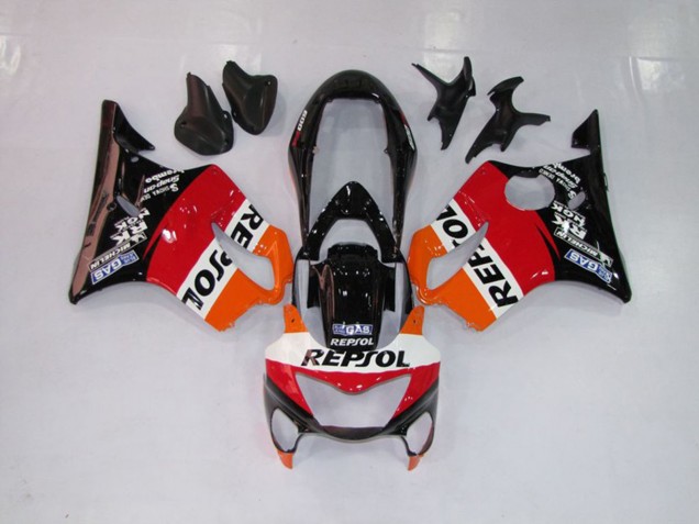 99-00 Repsol Rot Orange & Schwarz CBR600 F4 Motorrad Verkleidung 99-00 Repsol Rot Orange & Schwarz CBR600 F4 Motorrad Verkleidung