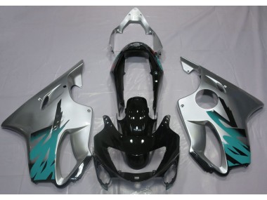 99-00 Silber Glänzend & Blaugrün CBR600 F4 Motorrad Verkleidung