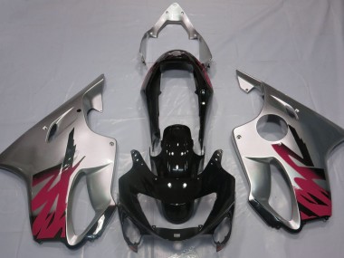 99-00 Silber Glänzend & Rot CBR600 F4 Motorrad Verkleidung